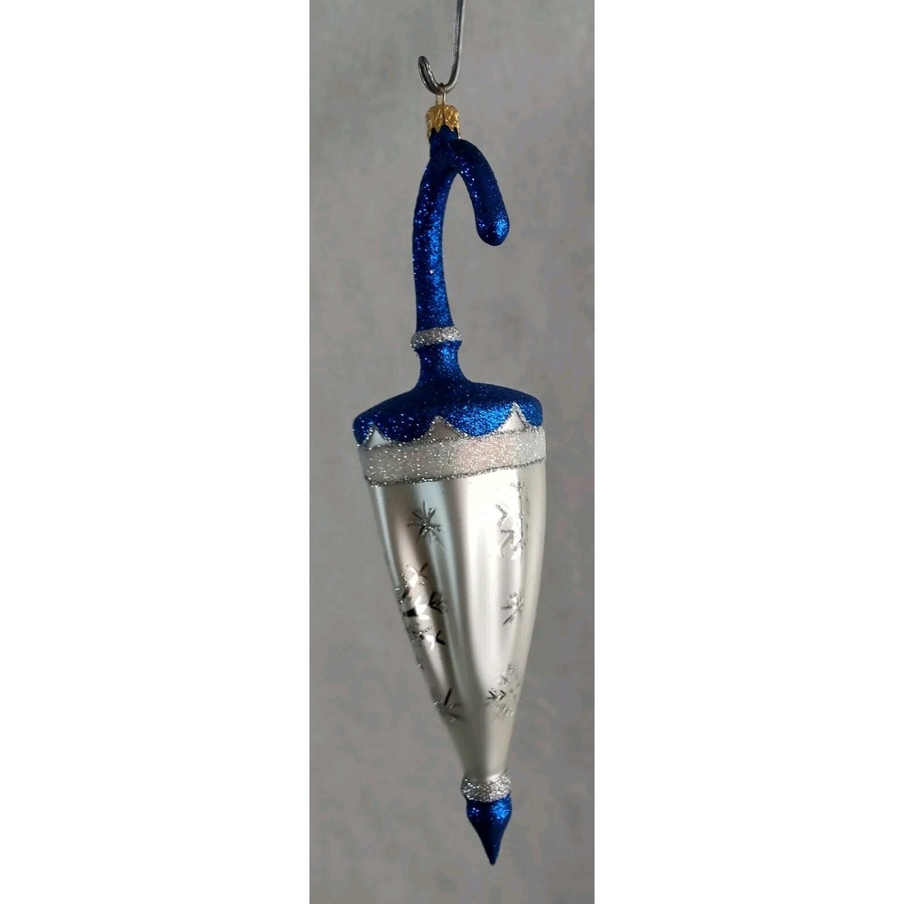 Glass Ornaments Umbrella Hand Painted Made in Poland Radko Inspired - Picture 2 of 3